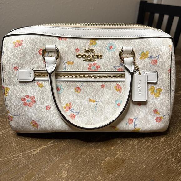 Coach mystic floral rowan satchel - Picture 1 of 8